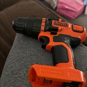Black & Decker Orange and Black Drill no battery